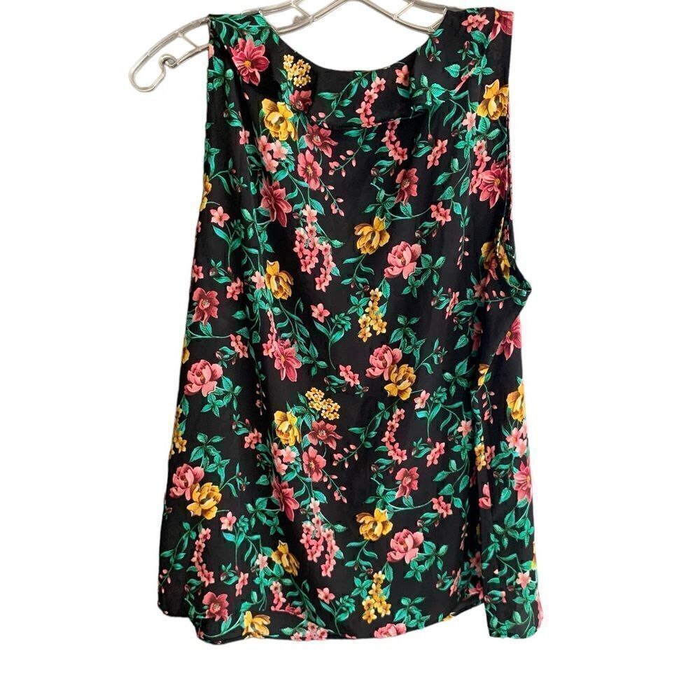 White House Black Market Vibrant Floral Dress Top Size Large - Picture 2 of 5